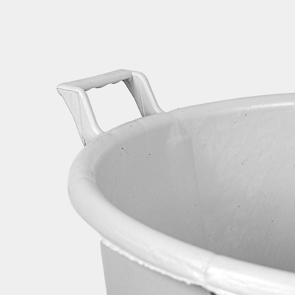 Maceta/contenedor grande blanca con asas 40L